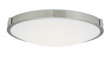 Abra Lighting 30068FM-BN-Halo - 20&#34; Low Profile Frosted Glass Flushmount with High Output Dimmable LED