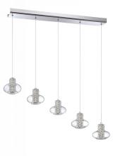 Kendal PF52-5LBR-CH - ARIA series 5-Light Chrome Pendant Bar