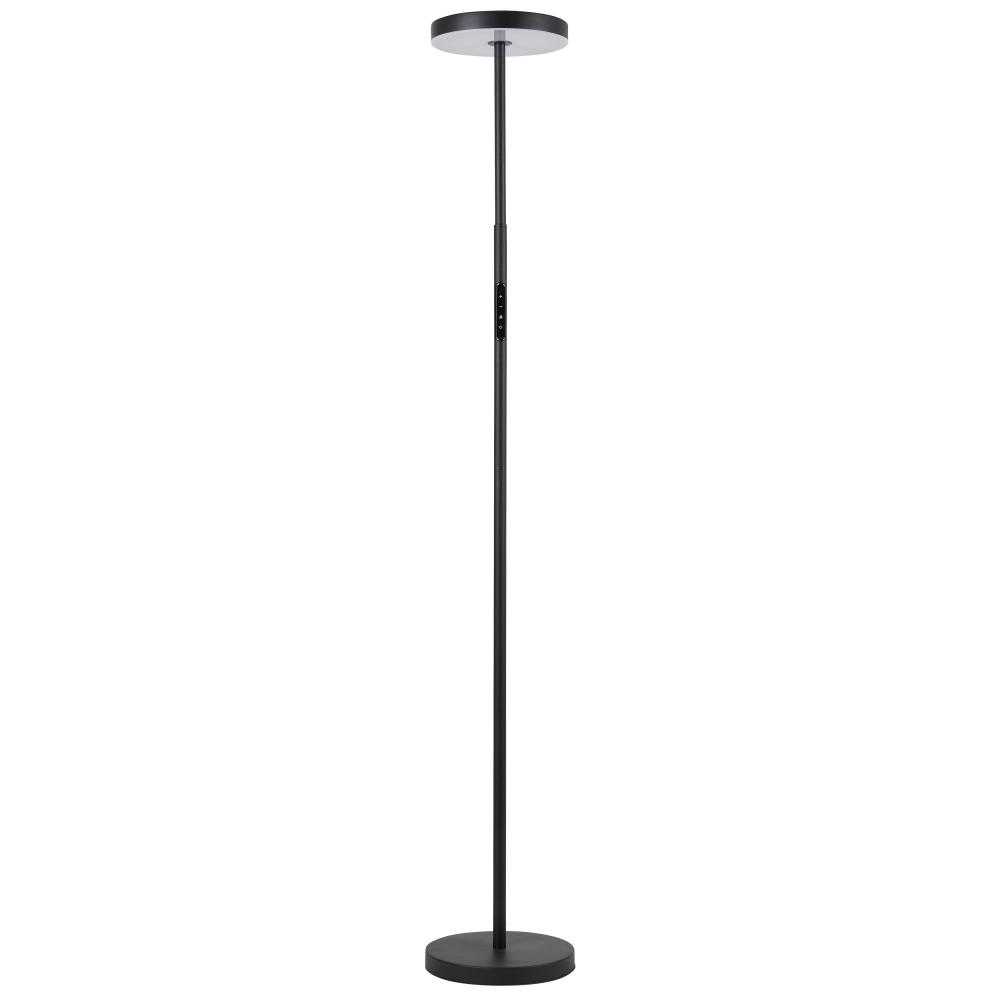 30W Floor Lamp Sand Black with White Acrylic Diffuser