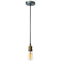 Dainolite 409-42P-VS - 1LT  Pendant, Vintage Steel & Antique Brass