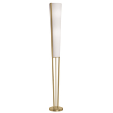 Dainolite 83323F-AGB - 2 Light Incandescent Floor Lamp, Aged Brass with White Shade