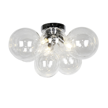 Dainolite CMT-143FH-CLR-PC - 3 Light Halogen Flush Mount, Polished Chrome with Clear Glass