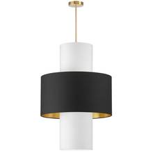 Dainolite POA-224P-AGB-698-790 - 4LT Incan Pendant, AGB w/ BLK/GLD & WH Shades