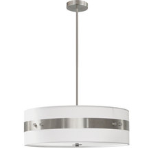 Dainolite WIL-224P-SC-WH - 4LT Incandescent Pendant S Chrome w/White Shade