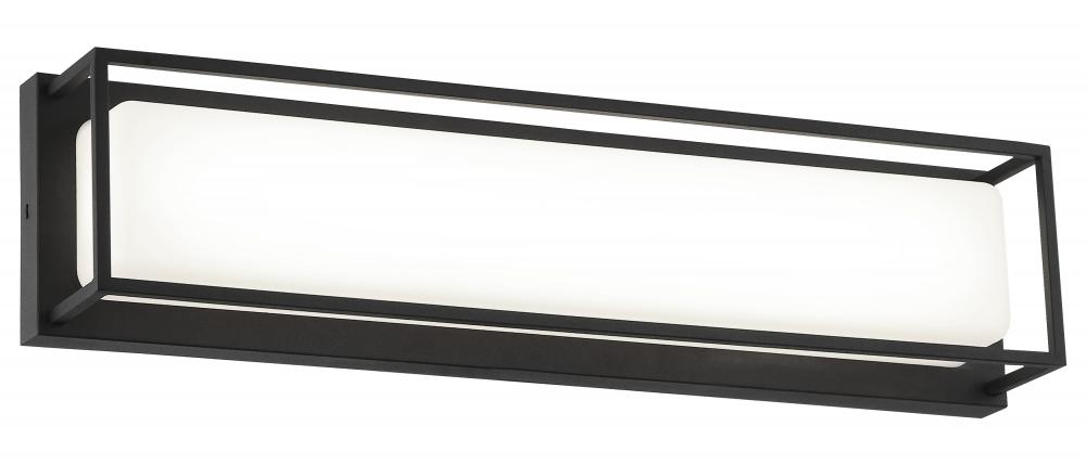 1 LT 18"W "THORNSTONE" MATTE BLACK WALL SCONCE