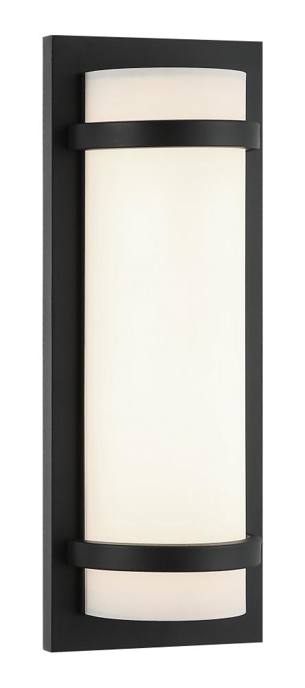 1 LT 18”W "BRAMPTON" MATTE BLACK WALL SCONCE