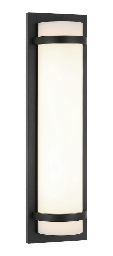 1 LT 24”W "BRAMPTON" MATTE BLACK WALL SCONCE