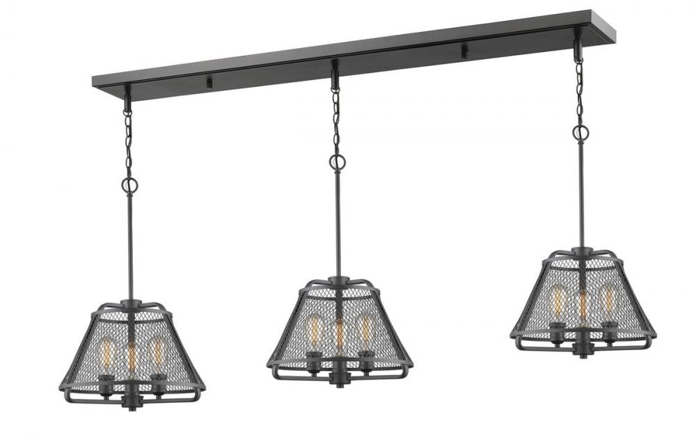 9 Light Linear Chandelier