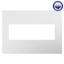 Legrand Canada AWP3GWHW4 - Gloss White-on-White, 3-Gang Wall Plate