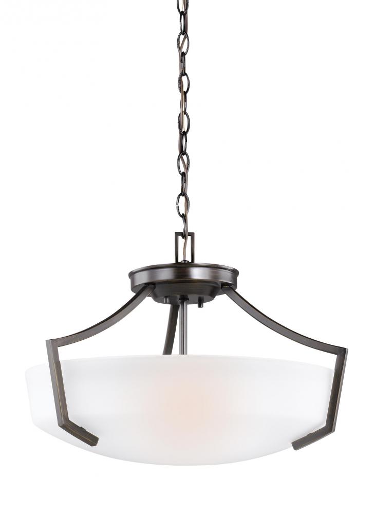 Hanford Three Light Ceiling Convertible Pendant