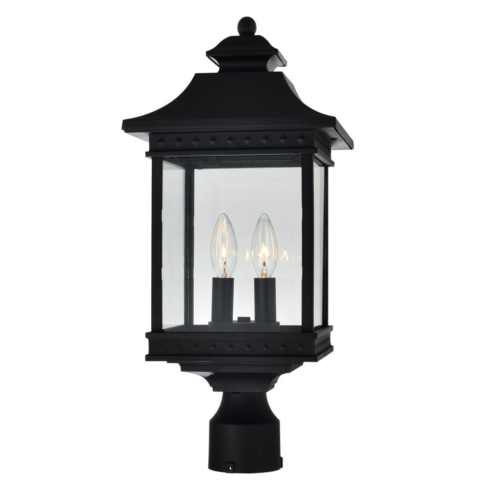 Cleveland 2 Light Black Outdoor Lantern Head