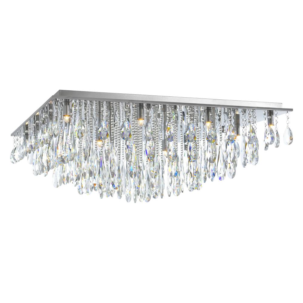 Bianca 20 Light Flush Mount With Chrome Finish