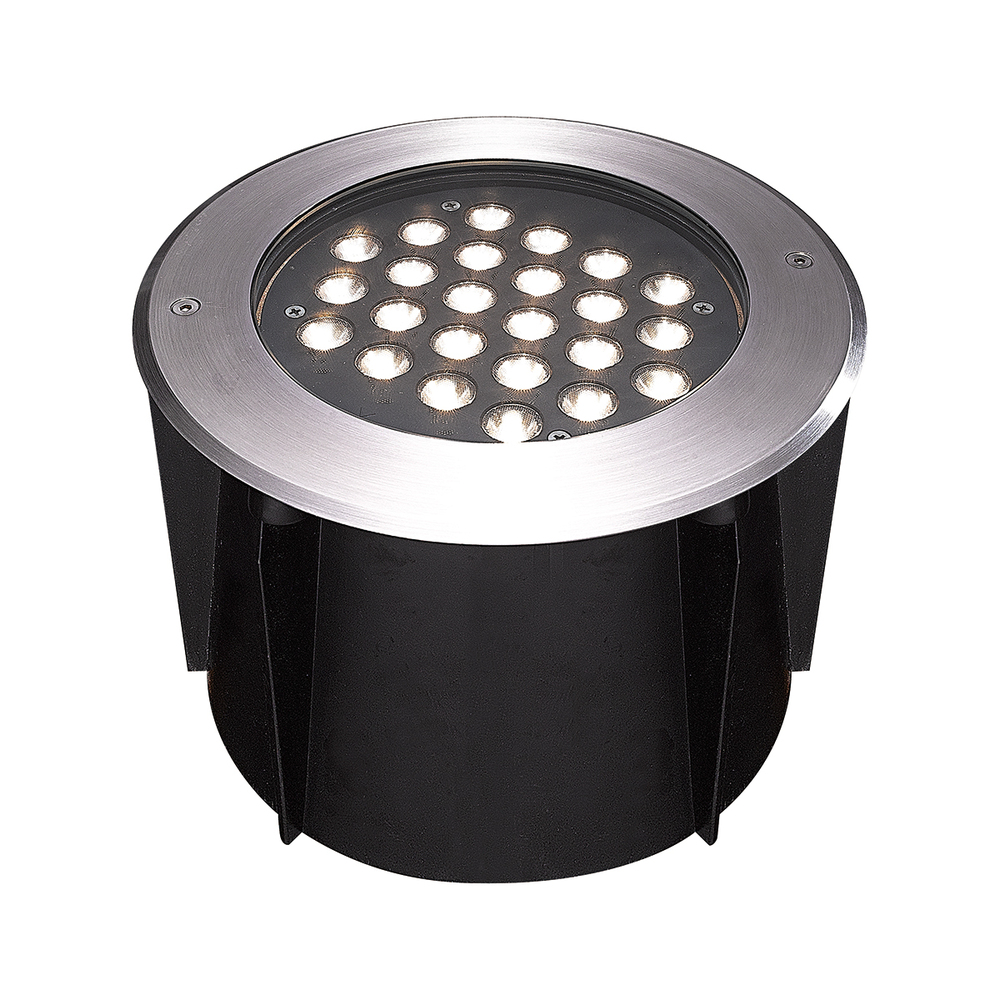 Outdr, LED Inground, Rd, 24x1w, Ss