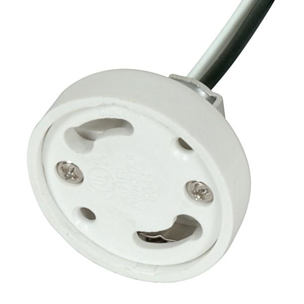 CFL Self Ballast For GU24; 60" 18 AWM 105C Leads; U-Channel; 1/8 IP Hickey; 1-1/4" Height