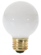 Satco Products Inc. S3827 - 25 Watt G18 1/2 Incandescent; Gloss White; 1500 Average rated hours; 160 Lumens; Medium base; 120