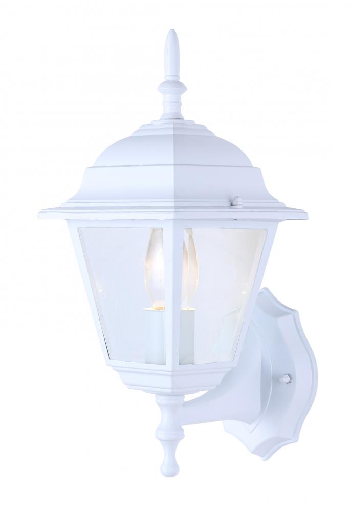 Outdoor 1 Light Outdoor Lantern, White Finish