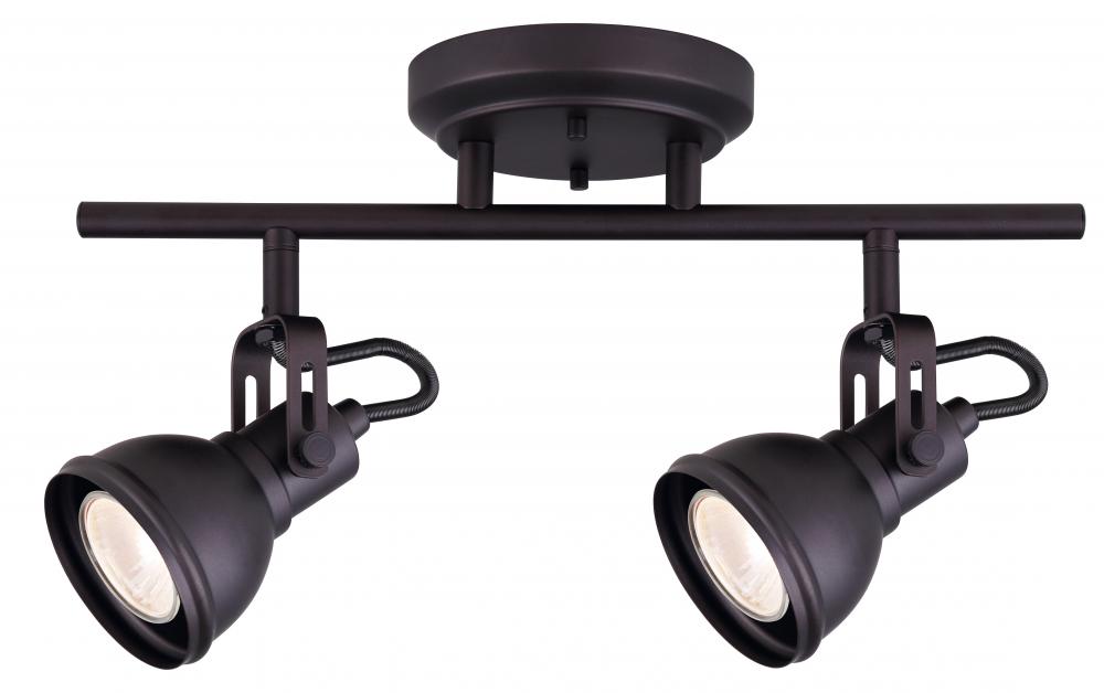 Polo 2 Light Track Lighting, Bronze Finish