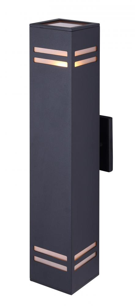 Tay 2 Light Outdoor Lantern, Black Finish