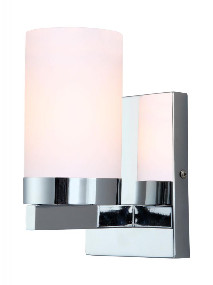 Milo 1 Light Vanity, Chrome Finish