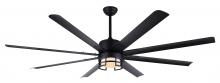 Canarm CP72EZR8BK - Ezra 72 in. Indoor Matte Black Standard Ceiling Fan with Soft White Integrated LED with Remote Inclu