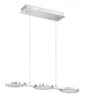 Kendal PF65-3LBR-CH - MILAN series 3 Light LED Bar in a Chrome finish with Clear Mesh diffusers