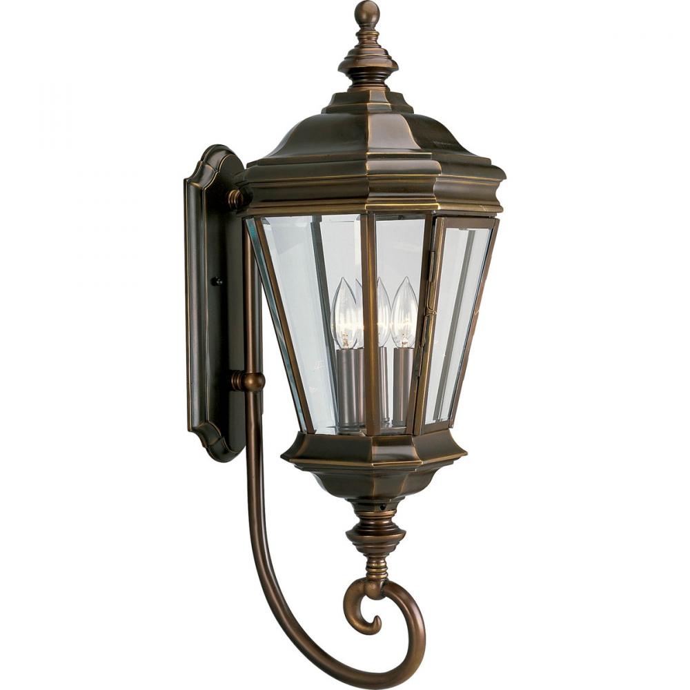 P5672-108 WALL LANTERN 3-60W CAND