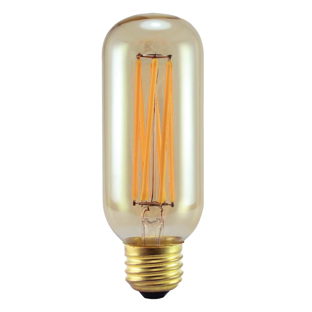 LED Filament Lamp T14 E26 Base 6W 120V 22K Victorian Style Spiral Dim Standard