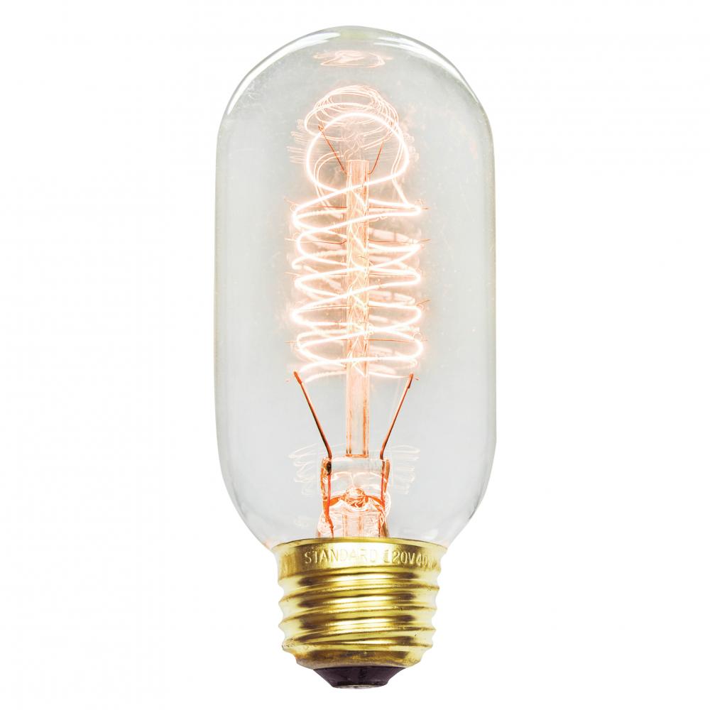 INCANDESCENT VICTORIAN STYLE T14 SPIRAL/ E26 / 40W / 120V Standard