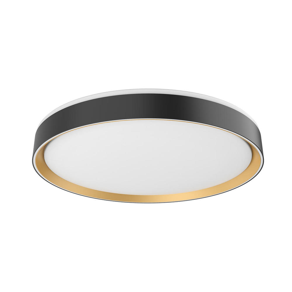 Essex 20-in Black/Gold LED Flush Mount