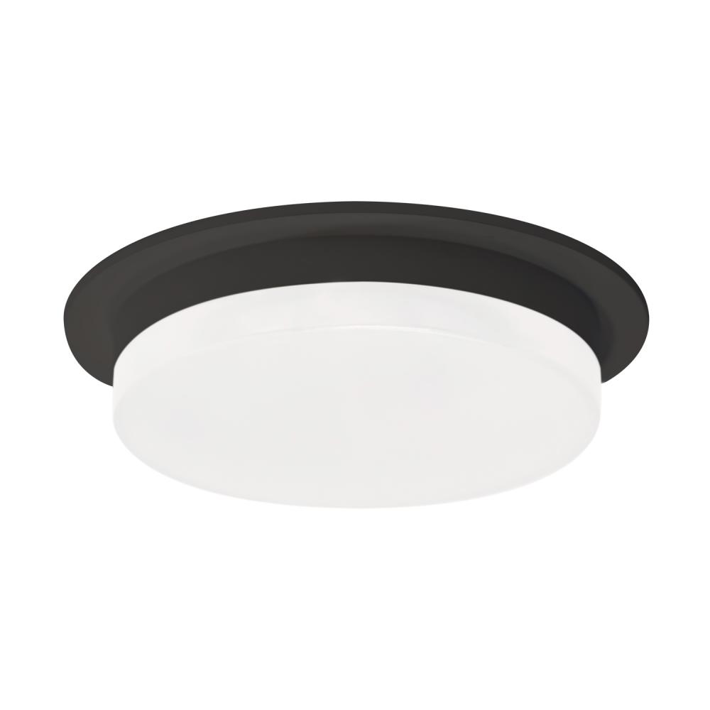 Stockton 6-in Black LED Flush Mount