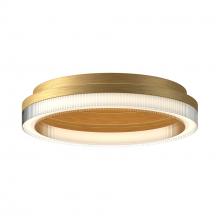 Kuzco Lighting Inc FM46116-BG-3CCT-UNV - Calix 16-in Brushed Gold LED Flush Mount