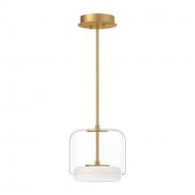 Kuzco Lighting Inc PD70610-CL/BG-UNV - Enkel 10-in Clear/Brushed Gold LED Pendant