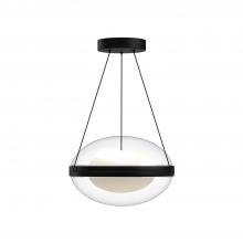 Kuzco Lighting Inc PD76312-BK/OP - Virgo 12-in Black/Opal Glass LED Pendant