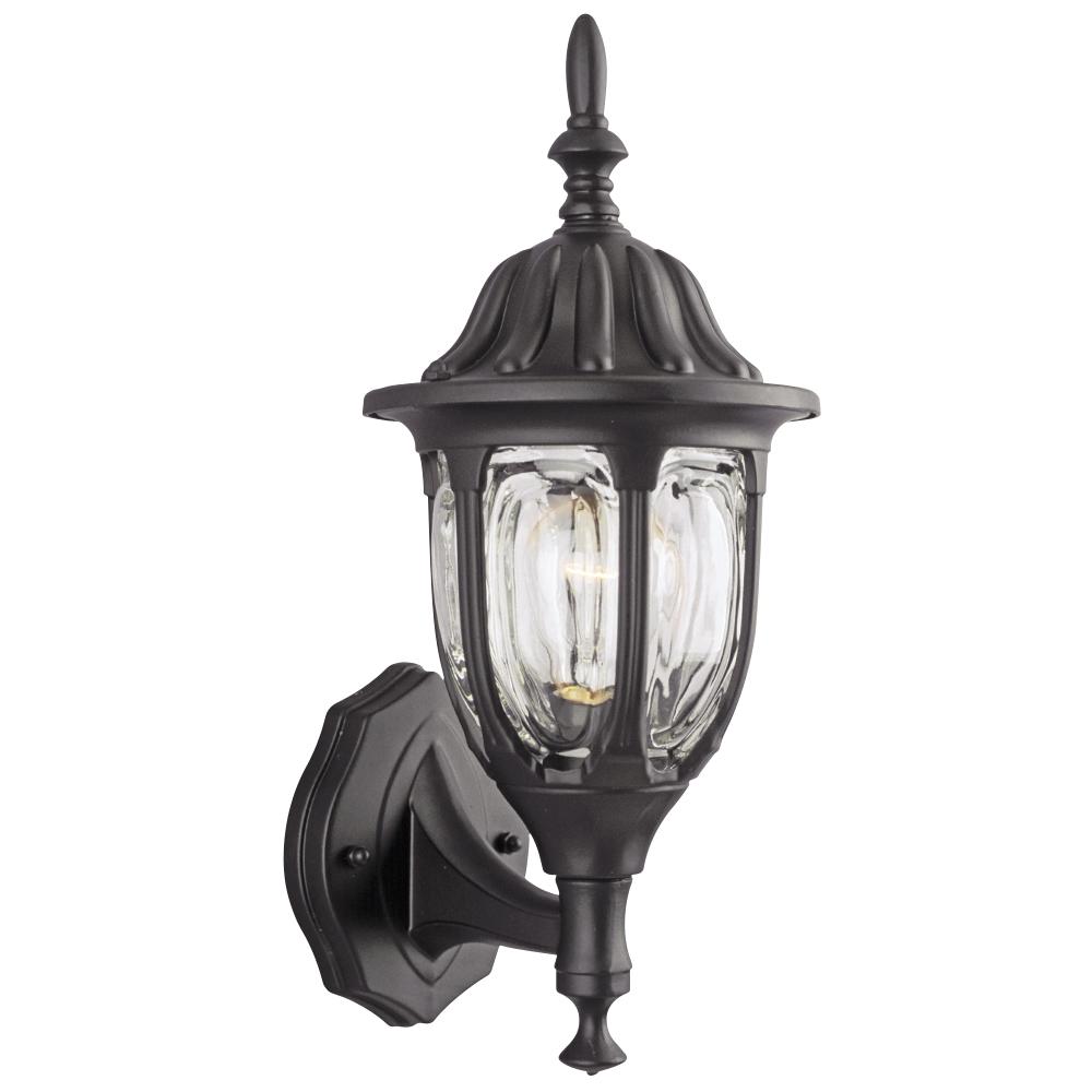 Outdoor Cast Aluminum Lantern - Black w/ Clear Glass