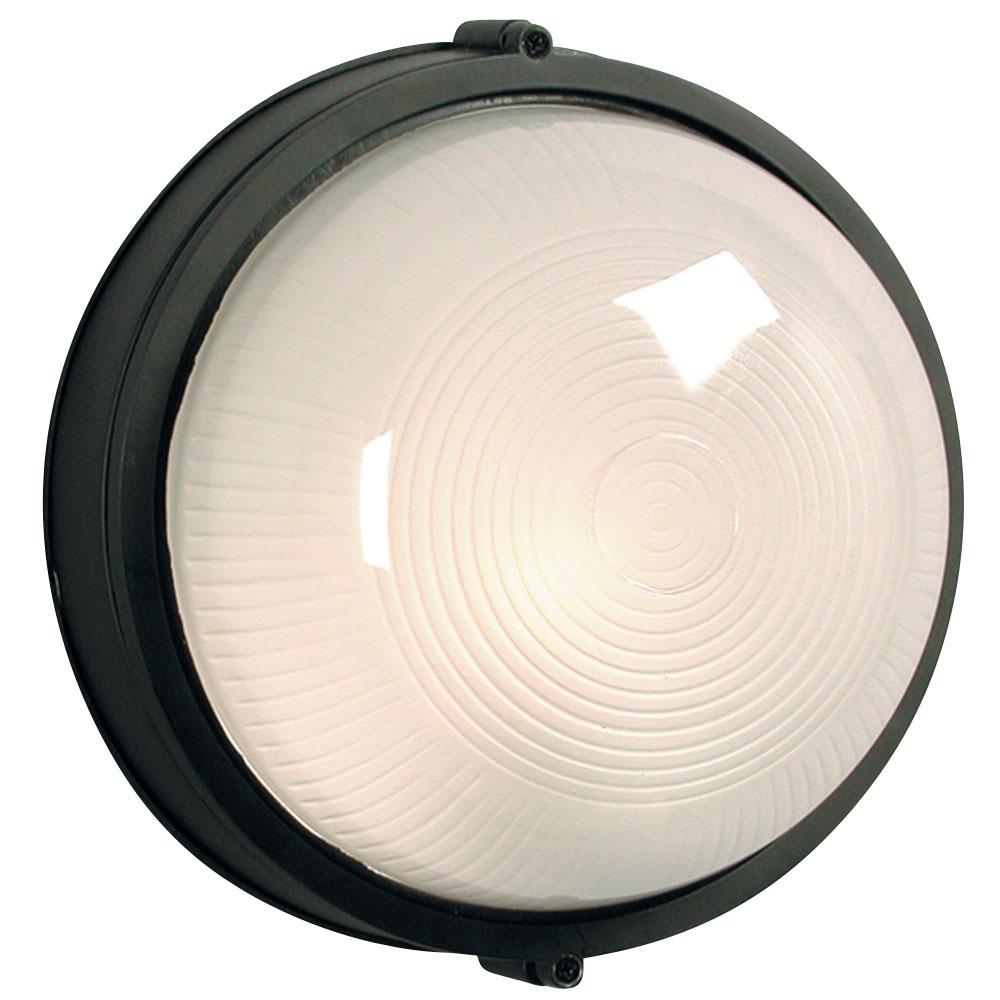 LED Outdoor Cast Aluminum Marine Light - in Black finish with Frosted Glass (Wall or Ceiling Mount)