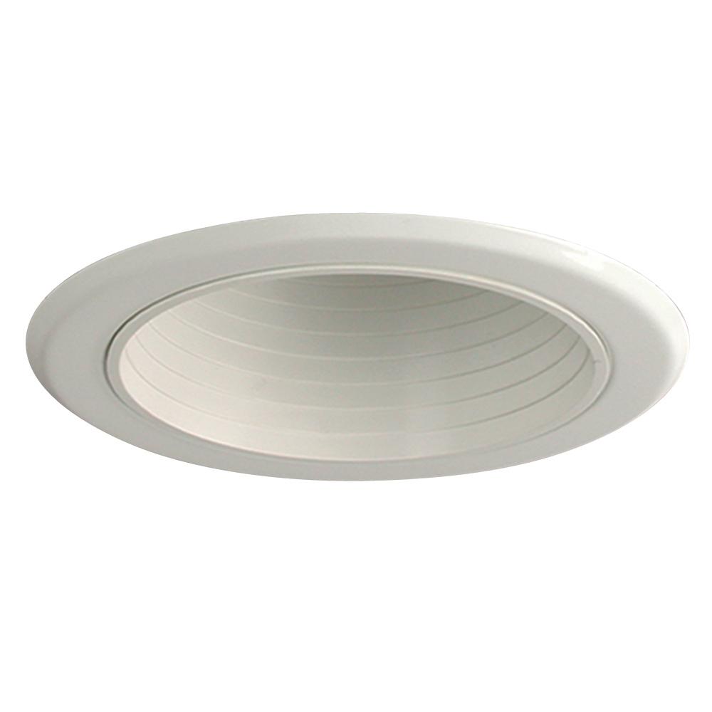 5" Line Voltage One Piece Step Baffle - White