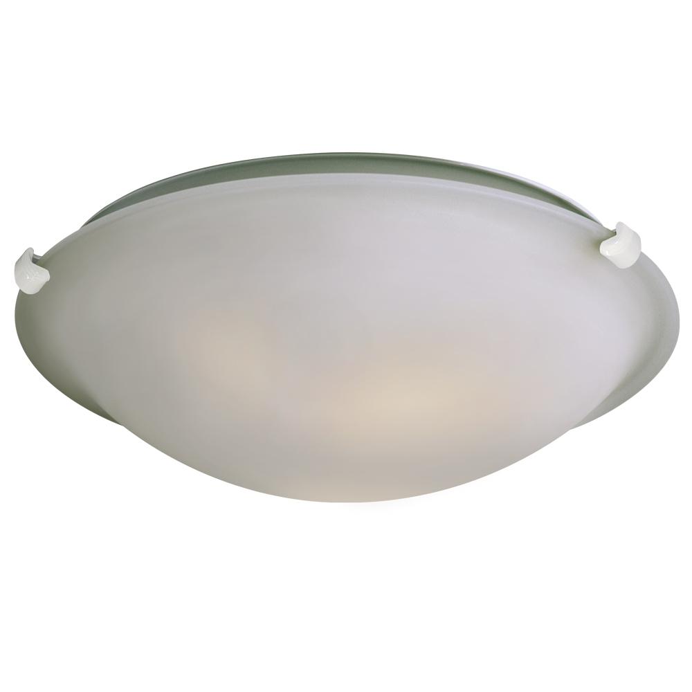 Flush Mount - White w/ Frosted Glass