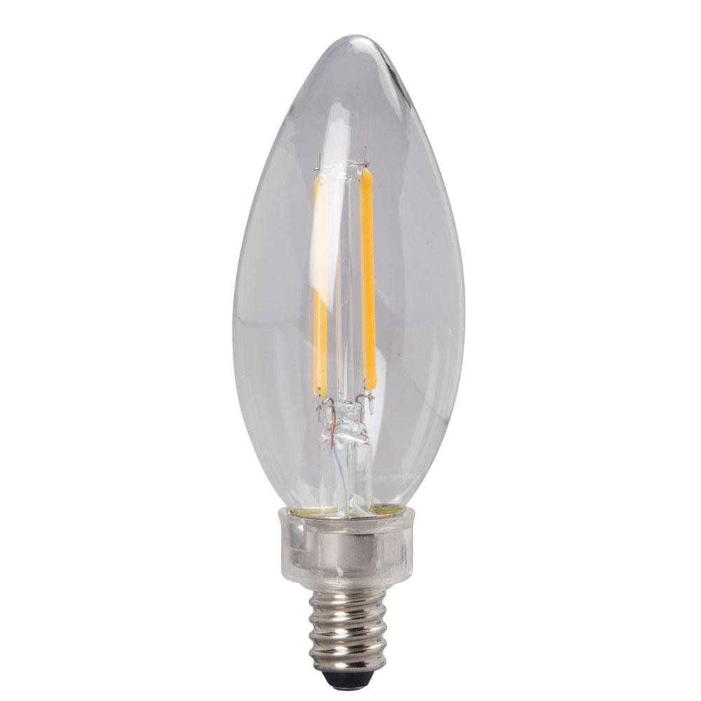 120V AC LED FILAMENT B11 BULB 4W3000K ES DIM (ENCLOSED)