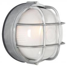 Galaxy Lighting 305012SA - Cast Aluminum Marine Light with Guard - Satin Aluminum w/ Frosted Glass