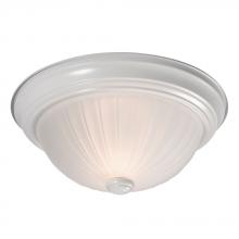 Galaxy Lighting 625021WH PL13 - Flush Mount Ceiling Light - in White  finish with Frosted Melon Glass