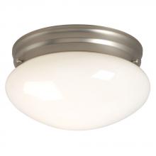 Galaxy Lighting 810210PT-113NPF - Utility Flush Mount Ceiling Light - in Pewter finish with White Glass