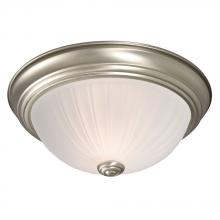 Galaxy Lighting ES625021PT - Flush Mount Ceiling Light - in Pewter finish with Frosted Melon Glass