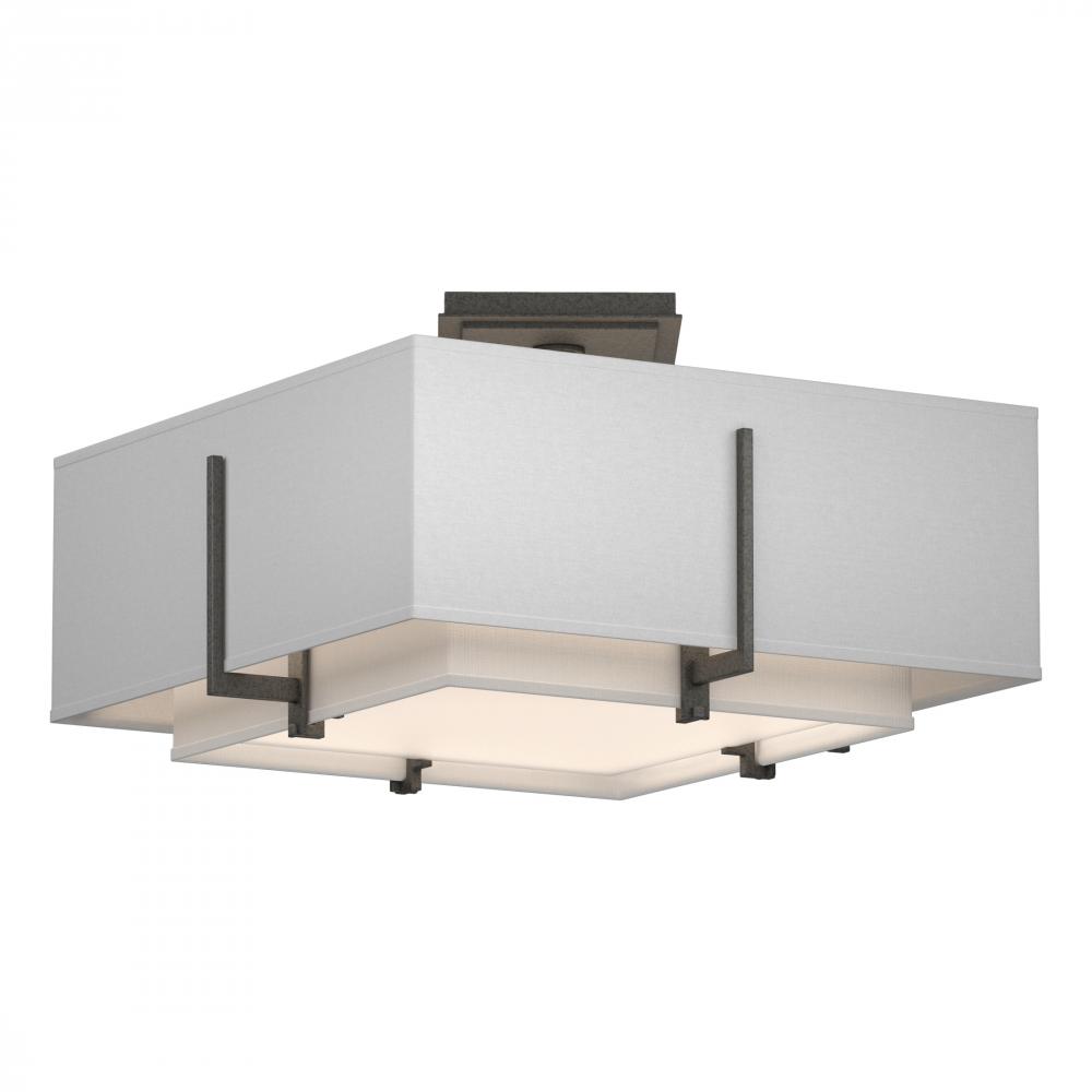 Exos Square Small Double Shade Semi-Flush