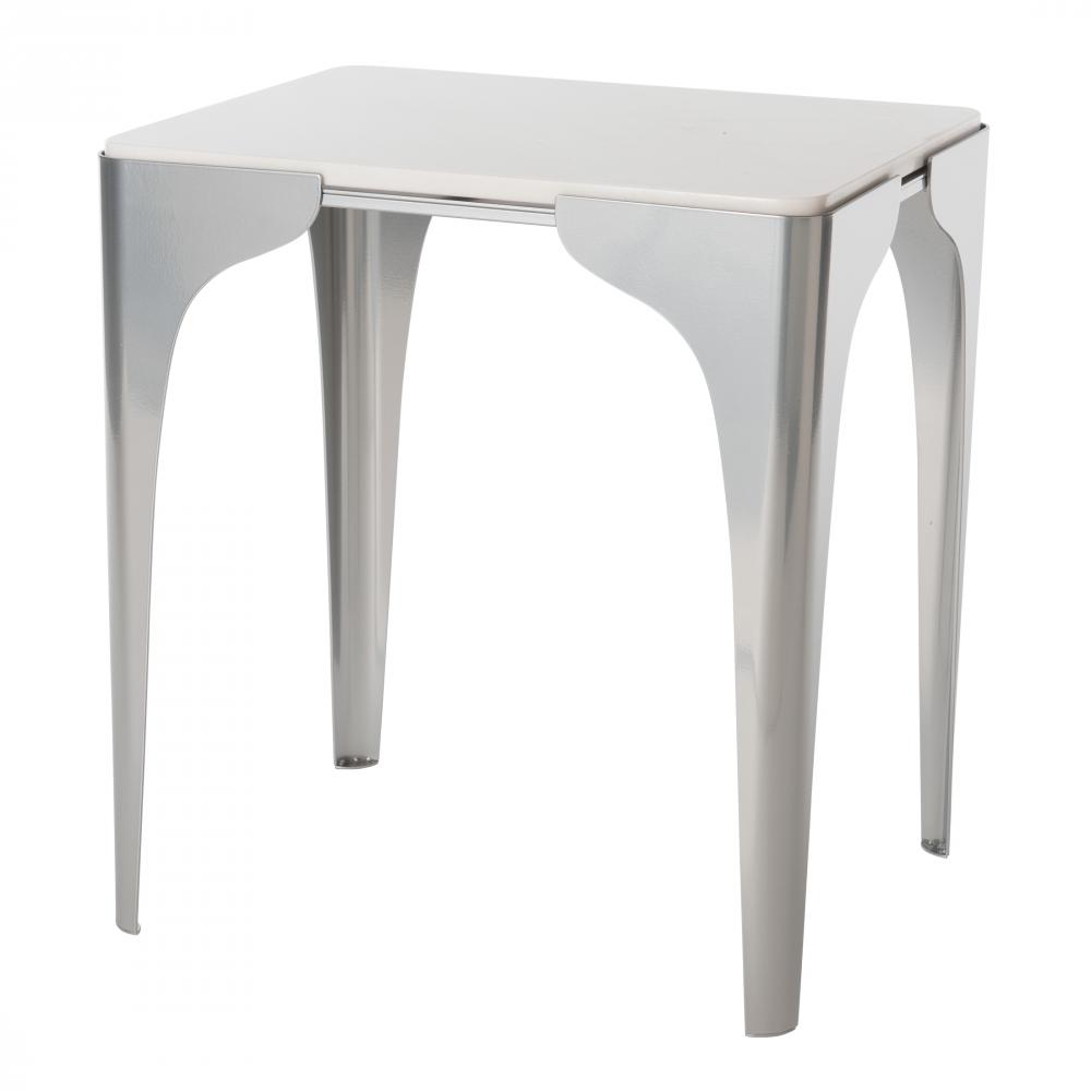 Cove Side Table, with Marble Top