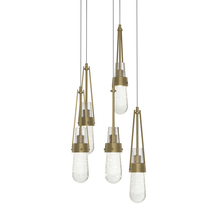 Hubbardton Forge - Canada 131120-SKT-LONG-84-YG0434 - Link 5-Light Blown Glass Pendant