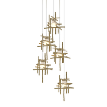 Hubbardton Forge - Canada 131128-SKT-LONG-86-YC0305 - Tura 5-Light Frosted Glass Pendant