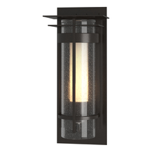 Hubbardton Forge - Canada 305996-SKT-14-ZS0654 - Torch  Seeded Glass Small Outdoor Sconce with Top Plate