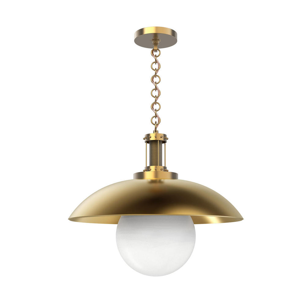 Oviatt Vintage Brass 1 Light Pendant