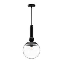 Alora Lighting PD560510MBCL - Delilah 10-in Clear Glass/Matte Black 1 Light Pendant