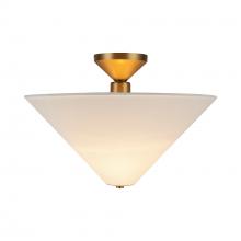 Alora Lighting SF497016BGWL - Bridgette 16-in Brushed Gold/White Linen Socket Semi-Flush Mount